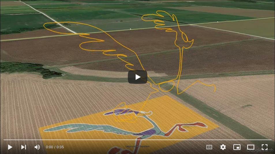 A light painting simulation in Google Earth Pro